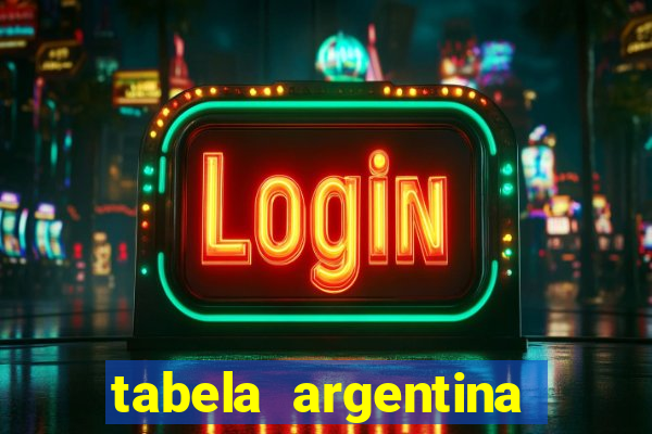 tabela argentina torneo betano